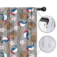 thumbnail image 4 of Blackout Kids Curtains,Baseball Items Pattern Childrens Insulated Curtains Set Of 2,Bedroom Essentials,Toddler Room Decor 52"x63", 4 of 5