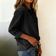 thumbnail image 7 of RQYYD Womens Corduroy Button Down Shirts Boyfriend Long Sleeve Oversized Blouses Tops, 7 of 7