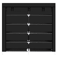 thumbnail image 3 of Tcbosik 7-Tier Shoe Rack with Non-Woven Fabric Cover, Portable Shoe Storage Organizer for Hallway, Entryway, Easy Assembly, Black, 3 of 9