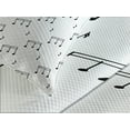 thumbnail image 4 of Ambesonne Black and White Quilted Bedspread Set 3 Pcs, Musical Notes, Queen Size, Charcoal Grey, 4 of 5