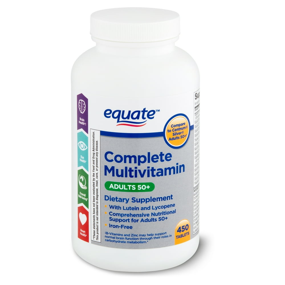 Equate Complete Multivitamin Dietary Supplement, Adults 50+, 450 count