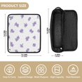 thumbnail image 4 of Hair Tool Organizer Bag with Heat Resistant Mat Removable Travel Storage Case for Hot Air Brushes Curling Irons Lavender Roses Pattern, 4 of 8