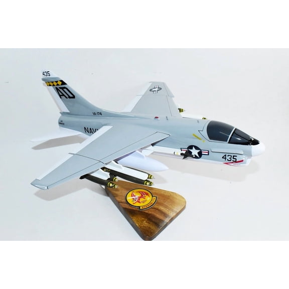 VA-174 Hellrazors (1976) A-7e Corsair II Model, LTV, 1/31 Mahogany Scale Model, Navy