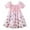 Pink, variant on LYMAYTER Toddler Kids Tutu Dresses Vintage Ruffle Floral Flared Square Neck Dresses for Girls 1-7 Years Old