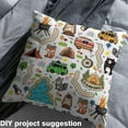 thumbnail image 2 of jejeloiu Cartoon Rv Fabric by the Yard 1 Yard,Cute Fox Bear Home Decor Fabric by the Yard,Happy Camping Sewing Fabric For Teens,Microfiber Bedroom Decor, 2 of 6