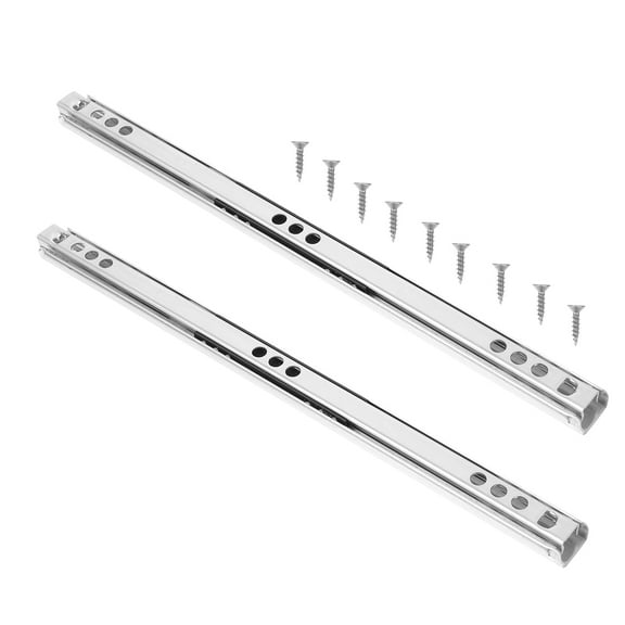 2 Pcs Extension Slider Two-way Rail Drawer Slides Load-bearing