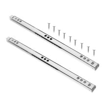 2 Pcs Extension Slider Two-way Rail Drawer Slides Load-bearing