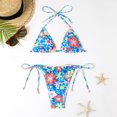 thumbnail image 2 of Cathalem Bikini Sets for Women Plus Size Brazilian Bikini Sets for Women Swimsuit Swimwear(Blue,S), 2 of 5