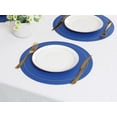thumbnail image 6 of Unique Bargains Placemats Set of 6 Faux Leather Blue, 6 of 7