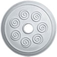thumbnail image 1 of Ekena Millwork CM25SP 25.25 Po OD x 4 Po ID Architectural Spiral Médaillon de Plafond, 1 of 1