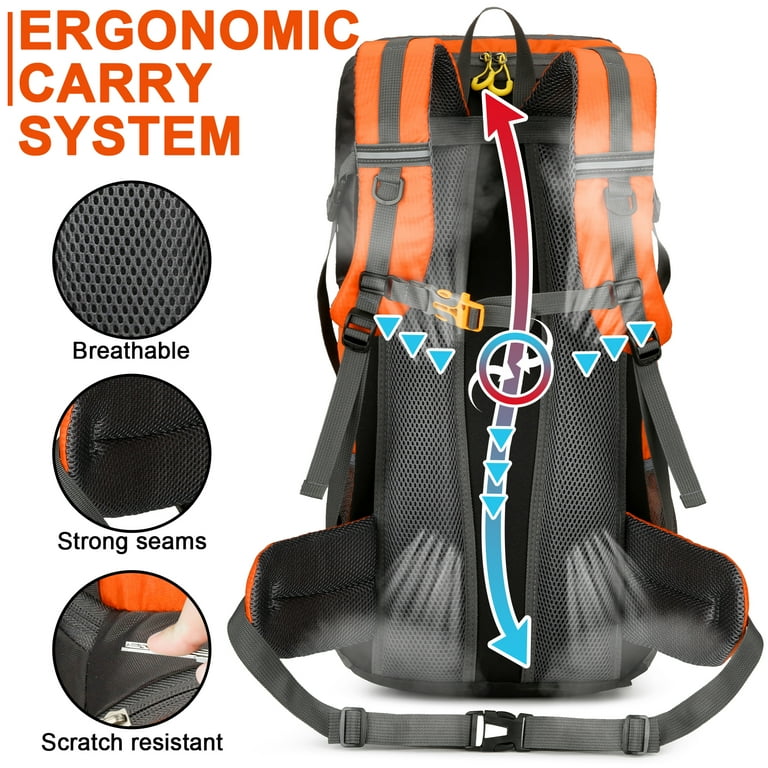 TOPCHANCES Hiking Backpack with Bag Cover 50L Waterproof