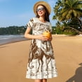 thumbnail image 4 of Easygdp Western Desert Cowboys1 para Vestido Transpirable de Mujer, Vestido Suelto de Manga Corta con Pliegues y Bolsillos para el Verano, 4 of 6