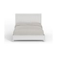 thumbnail image 2 of King Panel Bed - White Mahogany Solids & Veneers - Scalloped Headboard - Sturdy Bedroom Furniture, 2 of 6