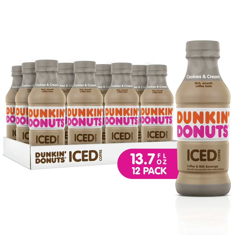 Dunkin' Donuts Cookies & Cream Iced Coffee Bottles, 13.7