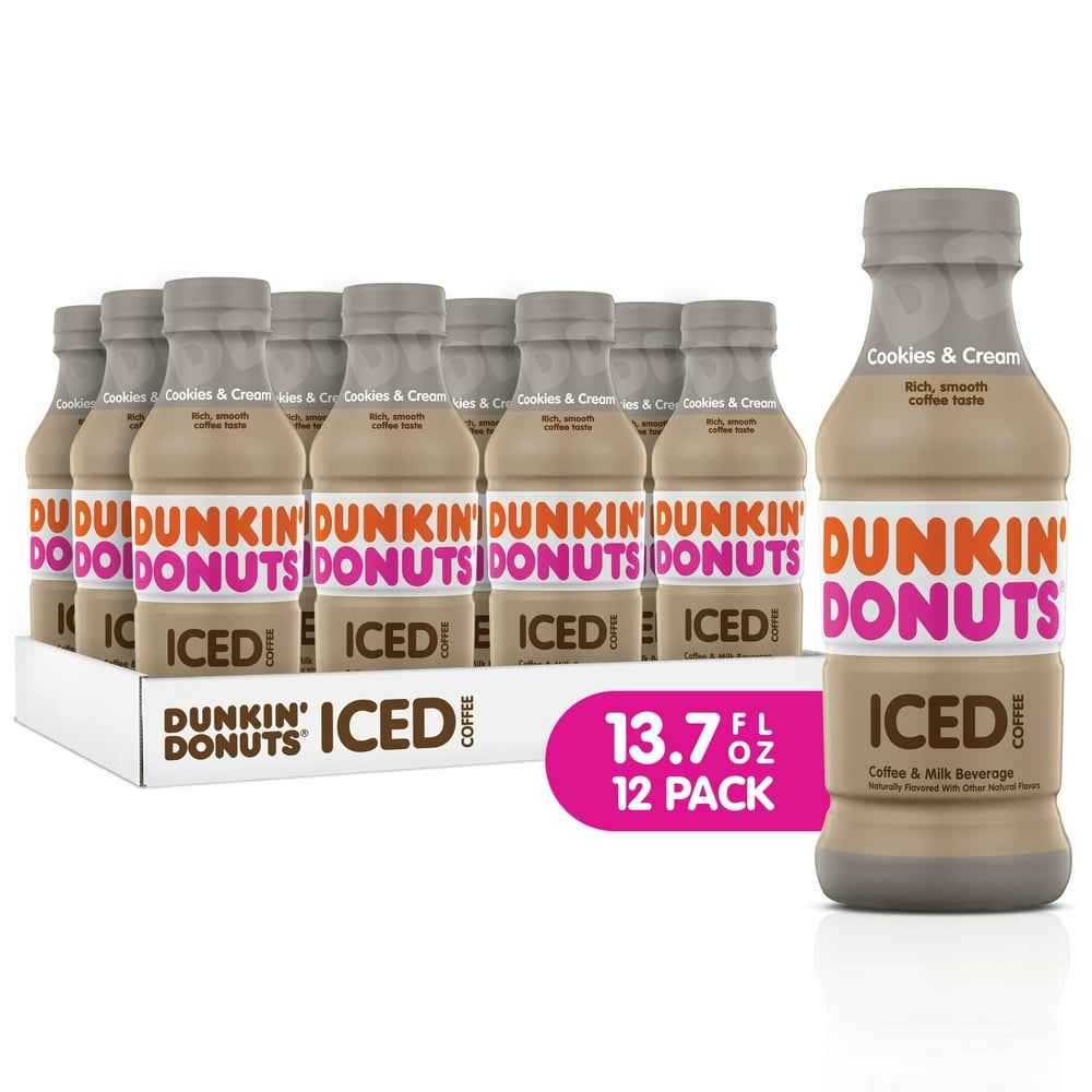 Dunkin' Donuts Cookies & Cream Iced Coffee Bottles, 13.7