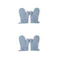 thumbnail image 4 of Bewildely 1 par de guantes de lona para horno microondas, portátiles, reutilizables, coloridos, colgantes, protectores, guantes de cocina para el hogar, Azul 2piezas Bewildely CBP485635, 4 of 6