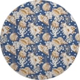 thumbnail image 2 of Addison Rugs Mayfield Washable Coastal Shells Blue Round Rug, 8' x 8', 2 of 5