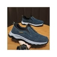 thumbnail image 5 of Frontwalk Mens Casual Shoe Round Toe Canvas Sneaker Flats Loafers Driving Comfortable Slip On Sneakers Men Non-Slip Blue 12, 5 of 6