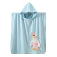 thumbnail image 3 of Kids Hooded Towel Poncho, Ultra Soft Coral Fleece Baby Bath Robe, Quick Dry Animal Cape for Toddlers, Goose Design Swim Beach Gift, 3 of 6