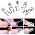 thumbnail image 2 of 5 Pcs Guide d'Extension d'Ongles Réutilisable Ajustable table Française Forme d'Ongle en Argent pour Construction d'Ongles en Gel Poly UV, 2 of 6