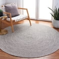 thumbnail image 2 of SAFAVIEH Braided Gino Distressed Machine Washable Reversible Area Rug, Grey/Ivory, 8' x 8' Round, 2 of 8