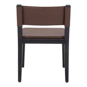 Roxas Dining Chair Brown Dining Chair, Modern Style, Plush and durable faux leather fabric, Poplar Wood, Indoor Dining