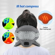 Cervical Neck Traction Device, Neck Stretcher for Cervical, Cervical Traction Device,Neck Brace with 3 Power Traction and Heating, Neck Decompression and Neck Tension Relief,Gray