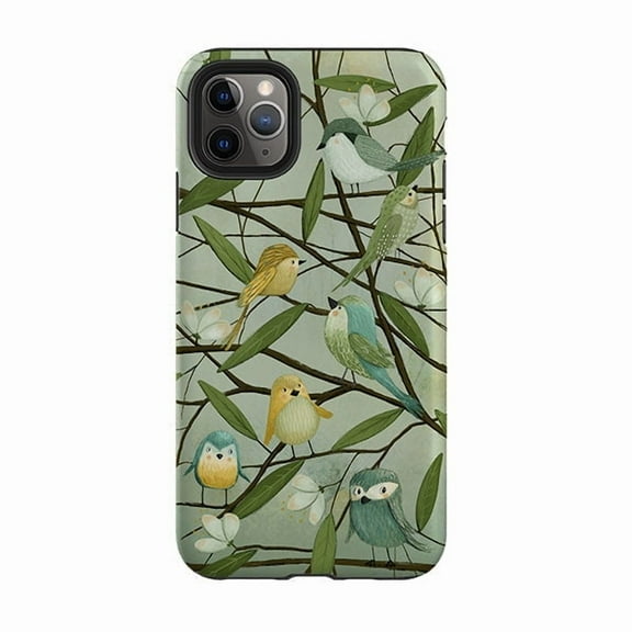 Botanical Woodland Birds Stylish Phone Case Compatible with iPhone 11 12 13 14 15 16 17 Pro Max
