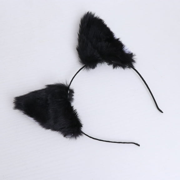 LULULION Ears Headband Adult Animal Ears for Women Costume Parties Black 1Pcs