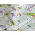 thumbnail image 4 of Ambesonne Flamingo Quilted Bedspread Set 3 Pcs, Retro Colorful Pattern, King Size, Multicolor, 4 of 5