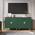 thumbnail image 3 of CBJCBJ 31.7" Modern Accent Sideboard Buffet Cabinet with 2 Doors & Shelves, Credenza for Living Room Storage, Green, 3 of 6