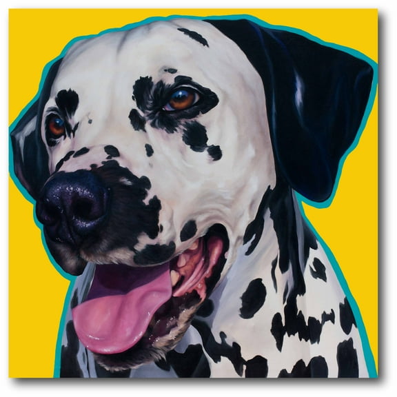 Yellow Dalmation Gallery-Wrapped Canvas Wall Art, 16x16