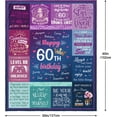thumbnail image 5 of 60th Birthday Gifts For Women, 60 Birthday Gifts For Women Throw Blankets , 60 Year Old Gifts For Women, 60th Birthday Gift Ideas, Gifts For 60 Year Old Woman, 60th Birthday Decorations Women, 5 of 8