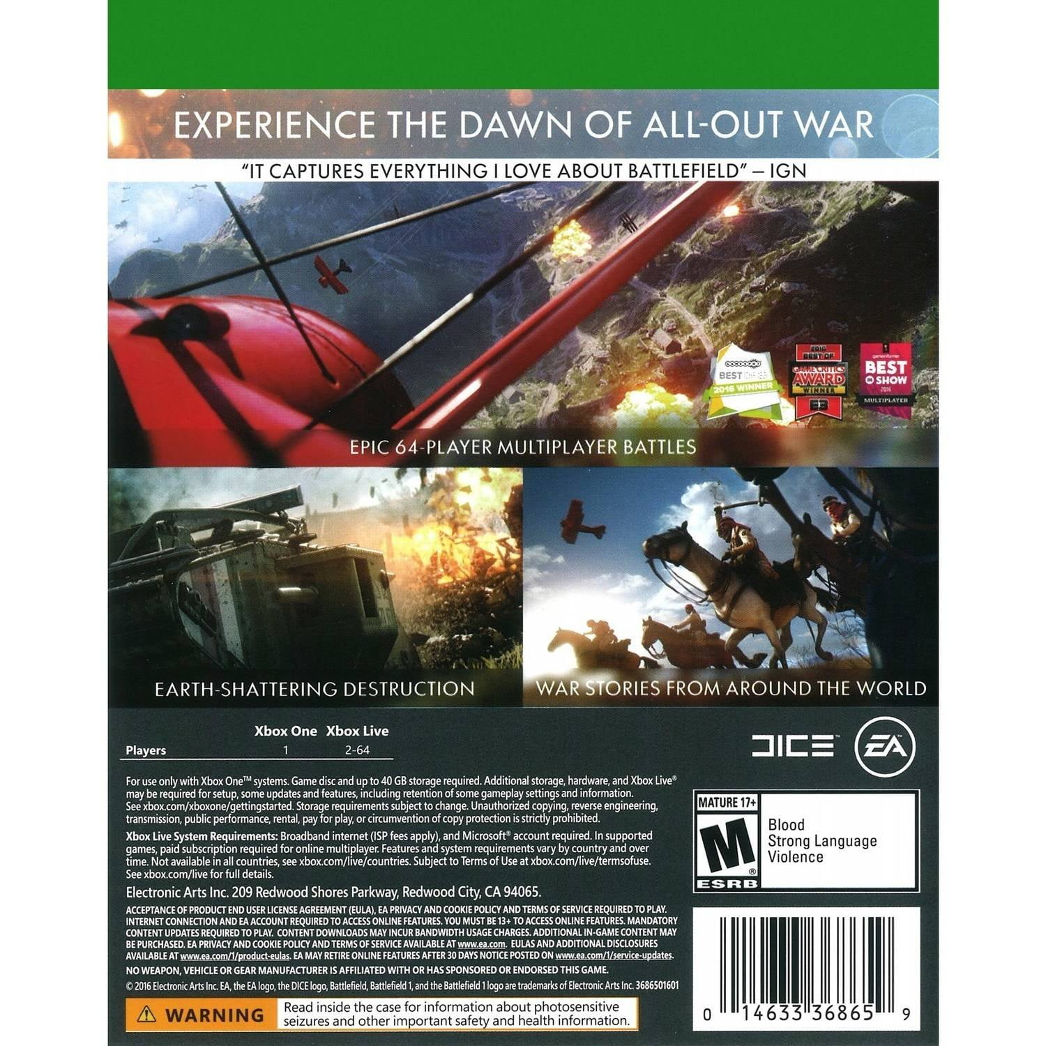 battlefield 1 xbox 1