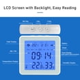 thumbnail image 4 of Yeacher ZigBee Temperature Humidity Sensor with Date Week Clock Display LCD Backlight Digital Indoor Temperature Humidity Monitor APP Control Voice Control Smart Temperature Meter Mini Hygrometer, 4 of 8