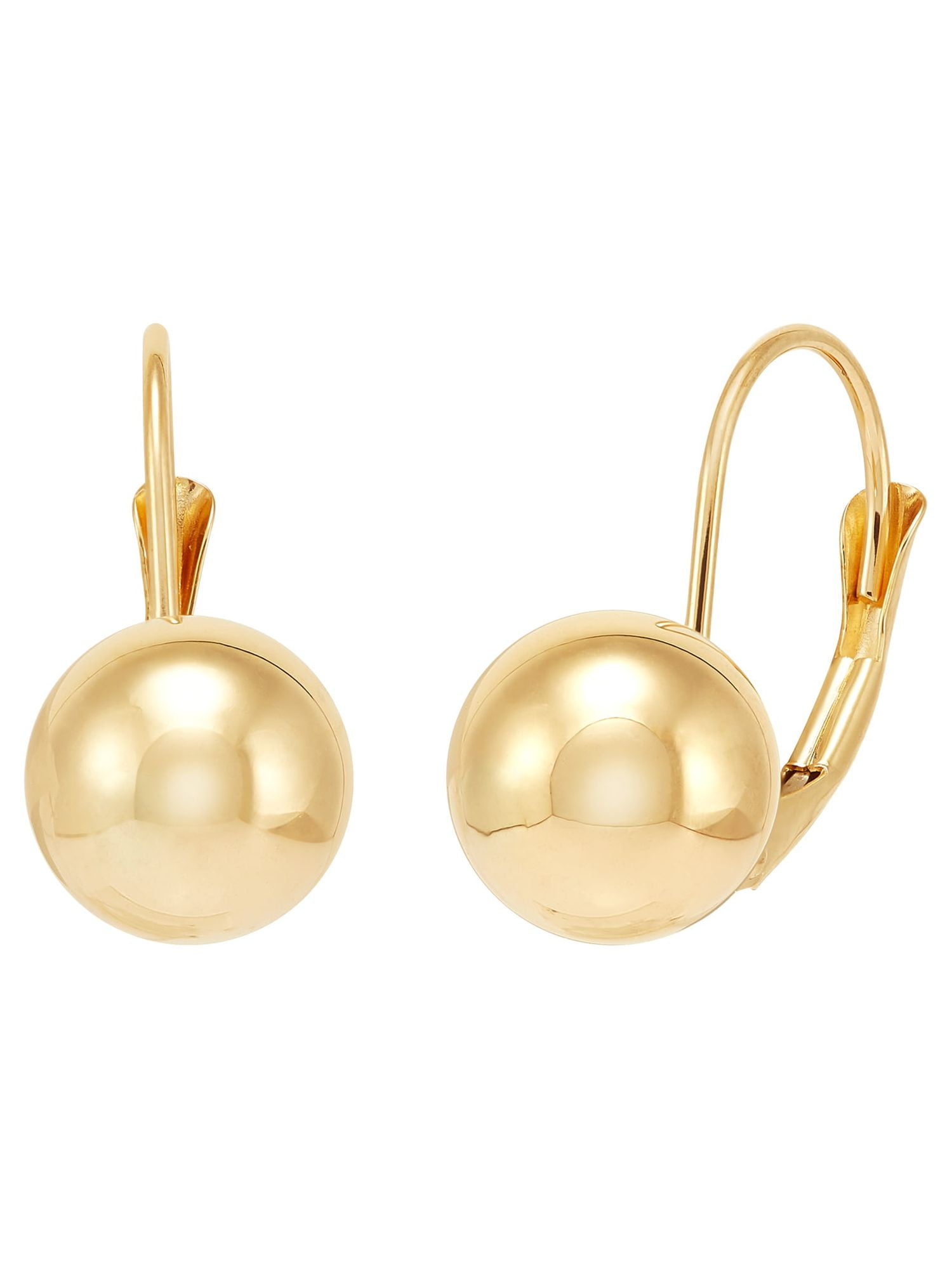 Gold leverback drop earrings deals