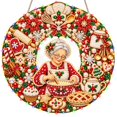 thumbnail image 2 of Christmas Diamond Art Kits For Adults Diy Christmas Diamond Painting Wreath Ornament With Led Lights,Pearl Art Hanging Christmas Decorations For Home Decor(9.84"), 2 of 4