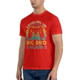 thumbnail image 4 of Leveling Up To Big Bro Again Men'S Basic Short Sleeve T-Shirt Red Small, 4 of 5