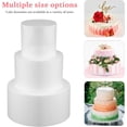thumbnail image 4 of Fake Cake Dummies Round Foam Cake Models for Decorating, Cake Mould Round Triple Tier Cake Faux Cake in 3 Sizes for Birthday, 4 of 8