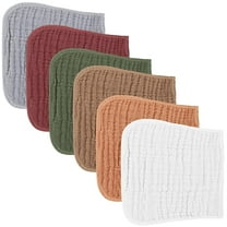Holzlrgus Muslin Baby Burp Cloths Sets for Unisex- 6 Pack Large Cotton Burping Clothes for Newborn,Baby Girls and Boys