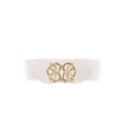 thumbnail image 1 of Ceinture de Taille pour Femmes à Nœud à Boucle Emboîtable en Forme de Cœur Blanche, 1 of 2