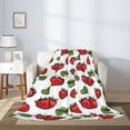 thumbnail image 2 of Rateoe Hand Drawn Strawberry Pattern Flannel Throw Blanket, Ultra-soft Blanket for Bed, Couch, Car, Hypoallergenic Anti-pilling blanket-60"x50"(Vertical), 2 of 6