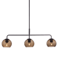 thumbnail image 2 of Bouclair Lampe de Plafond Globe en Verre Transparent Marron 3, 2 of 4