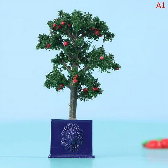 1:12 Dollhouse Miniature Potted Fruit Trees Simulation Potted Plants Doll Decor