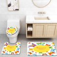 thumbnail image 1 of ABPHQTO Mariposas de verano Juego de alfombras de baño de 3 piezas Alfombra de baño Alfombra de contorno y tapa de inodoro, 1 of 2