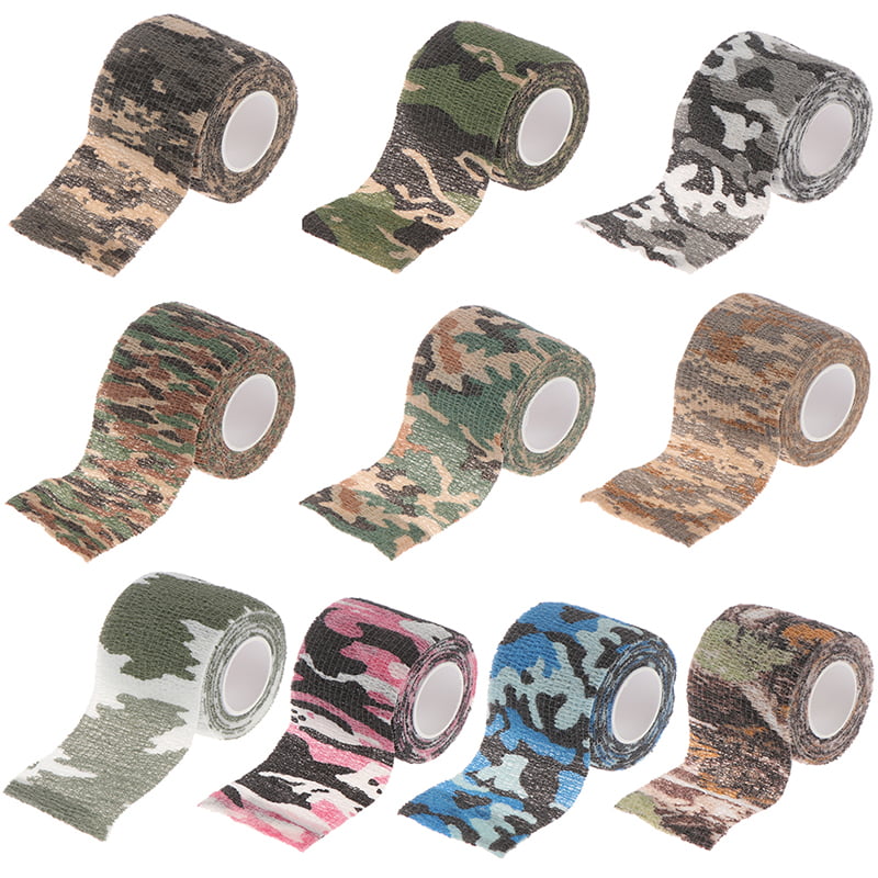 1Roll 5CM*4.5M Camo Gun Hunting Waterproof Camping Camouflage Stealth Duct Tape 