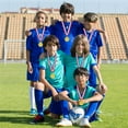 thumbnail image 4 of 12 Pack Kids Football Metal Gold Metal Medals with Tri-Co, 4 of 5