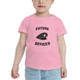 thumbnail image 2 of Future Officer Funny Toddler T-Shirts for Boys Girls (Pink, 3T), 2 of 5