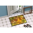 thumbnail image 4 of Abstract Flowers in Yellows and Oranges Doormat 18x27, 4 of 4