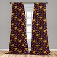 thumbnail image 5 of Ambesonne Autumn Curtains, Mushroom Seasonal Vegetable, Pair of 28"x63", Dark Maroon Marigold, 5 of 5